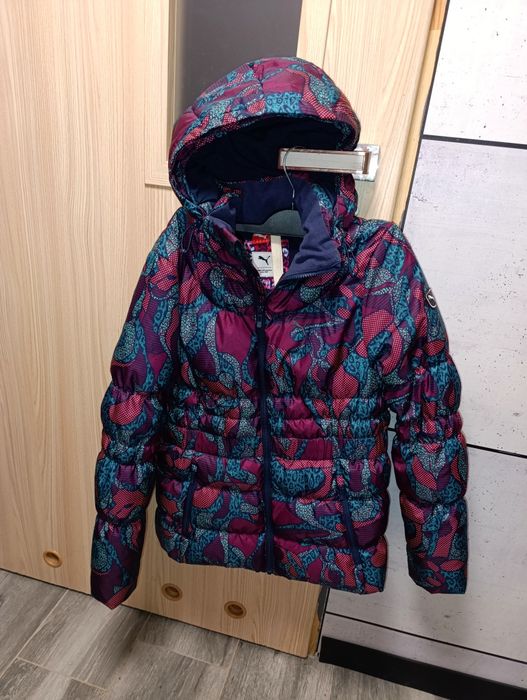 Kurtka zimowa PUMA sport life style M - L - XL z kapturem jak nowa