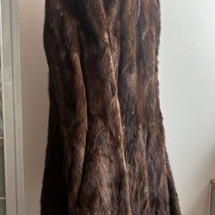 Casaco de vison castanho