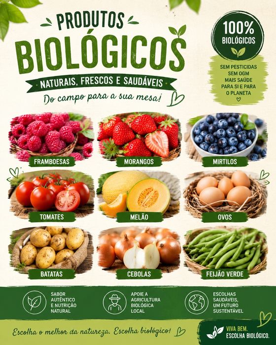 Frutas e legumes frescos
