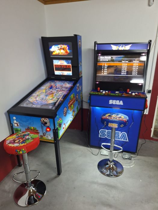 Flippers virtuais e máquinas arcade