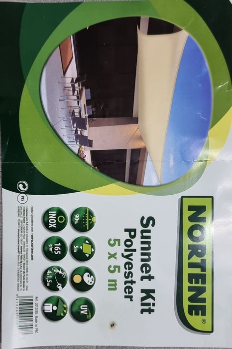 Vela / Toldo Nortene 5x5m