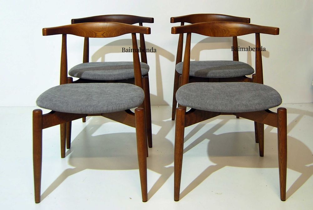 Conjunto de 4 cadeiras Hans Wegner Estilo nórdico / Escandinavo