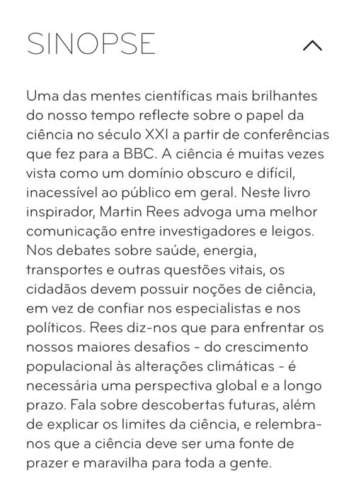 “Para o Infinito”, Martin Rees