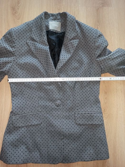 Orsay żakiet damski szary w czarne kropki