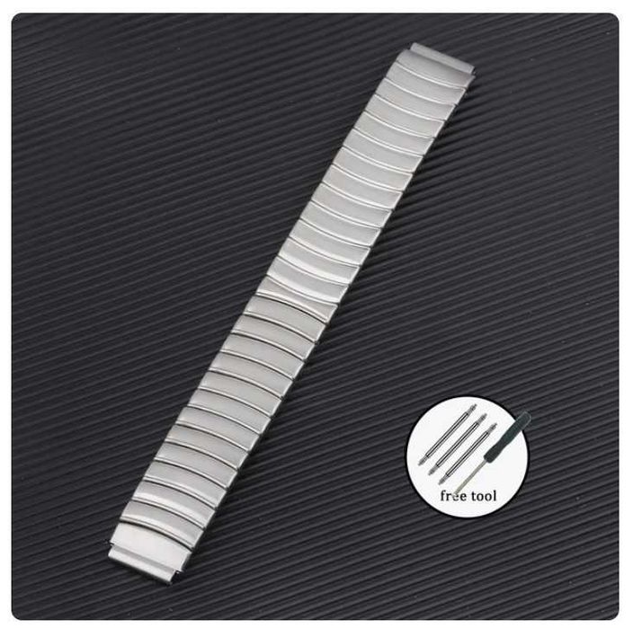 Bransoletka do damskiego męskiego zegarka 18 mm stalowa, elestyczna