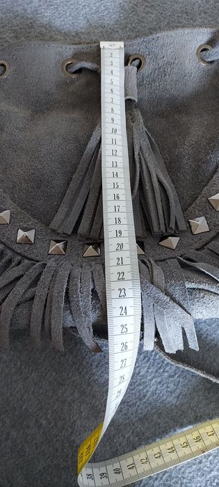 Torba zamszowa, szara