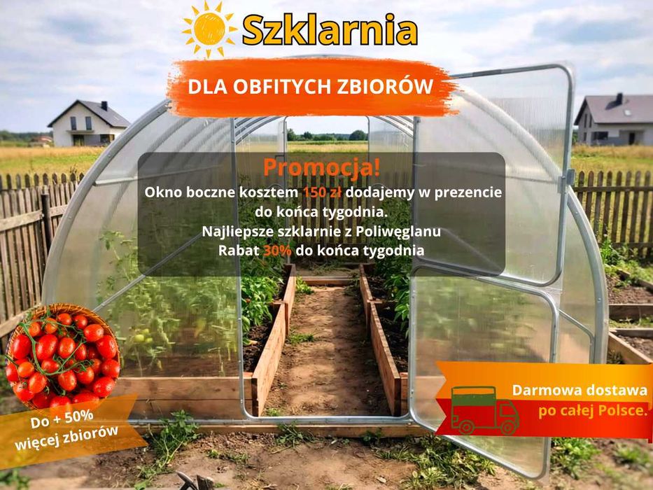 szklarnia z poliwęglanu mocna 3x4 3x6 3x8 3x10 profil 40x20+prezenty