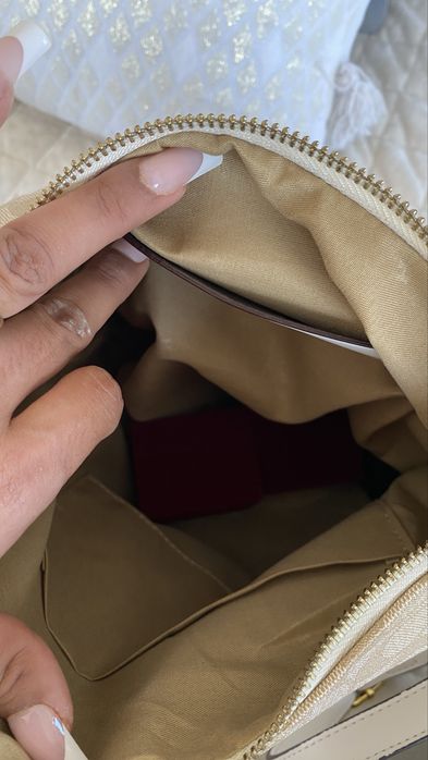 Bolsa bege e castanho