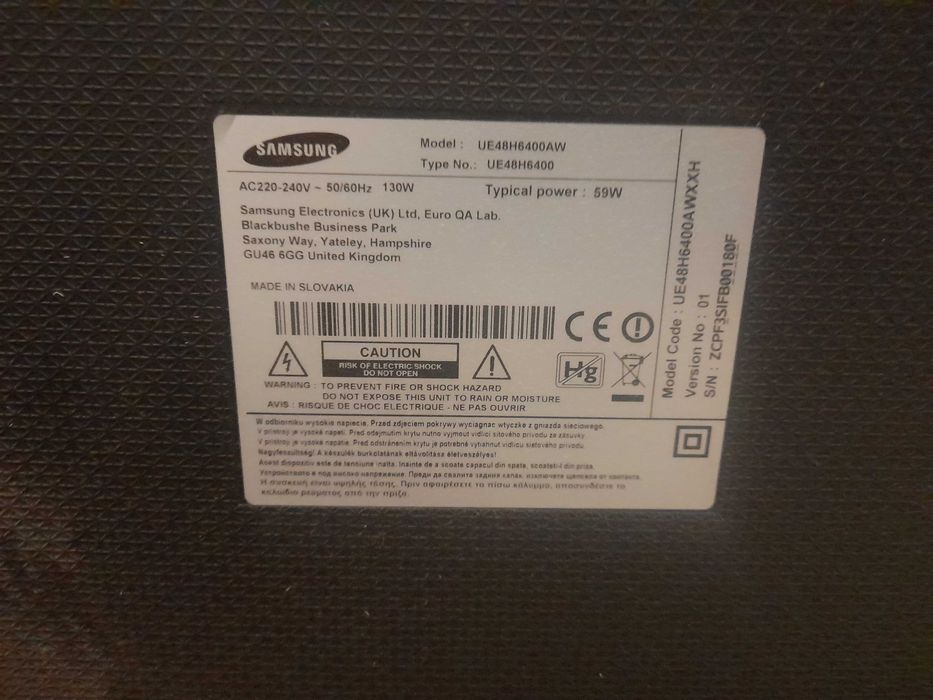 Telewizor 48 cali 3D UE48H6400AW