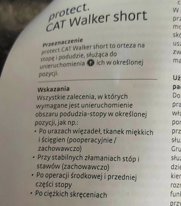 Orteza stopowo-goleniowa, but ortopedyczny typu Walker