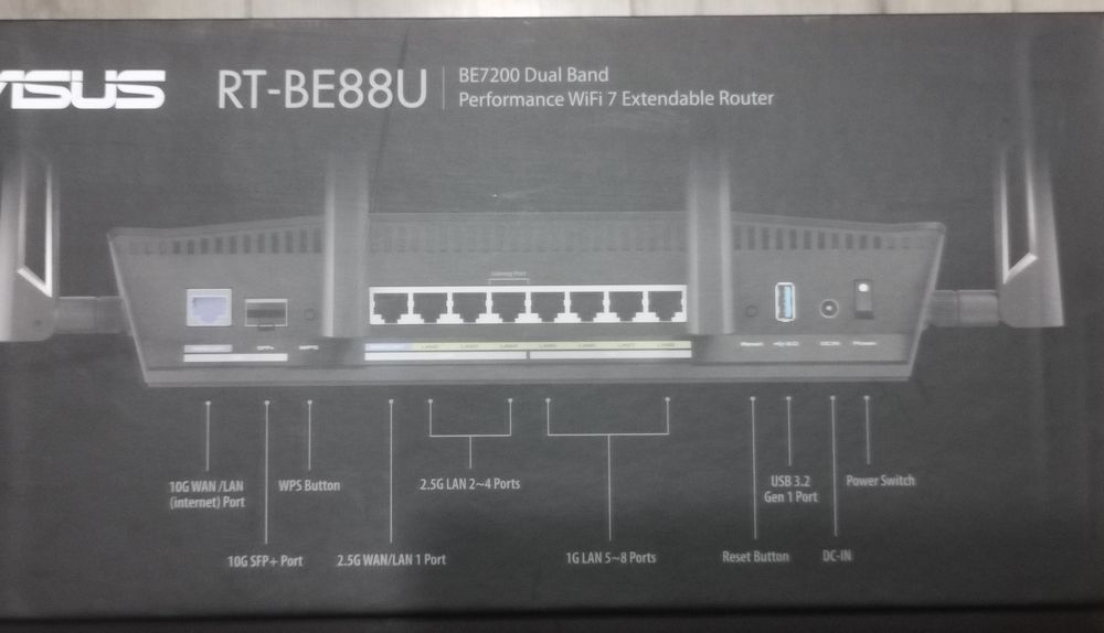 ASUS RT-BE88U WiFi 7 (BE7200 a/b/g/n/ac/ax/be)