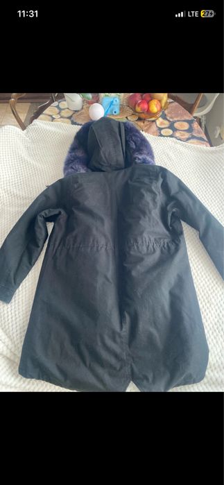 Parka kurtka zimowa  futro naturalne xl