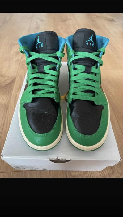 Wmns air Jordan 1 mid Lucky green-aquatone