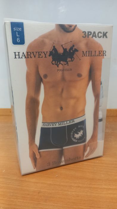 Bokserki 3 pary Harvey Miller Polo Club rozmiar L