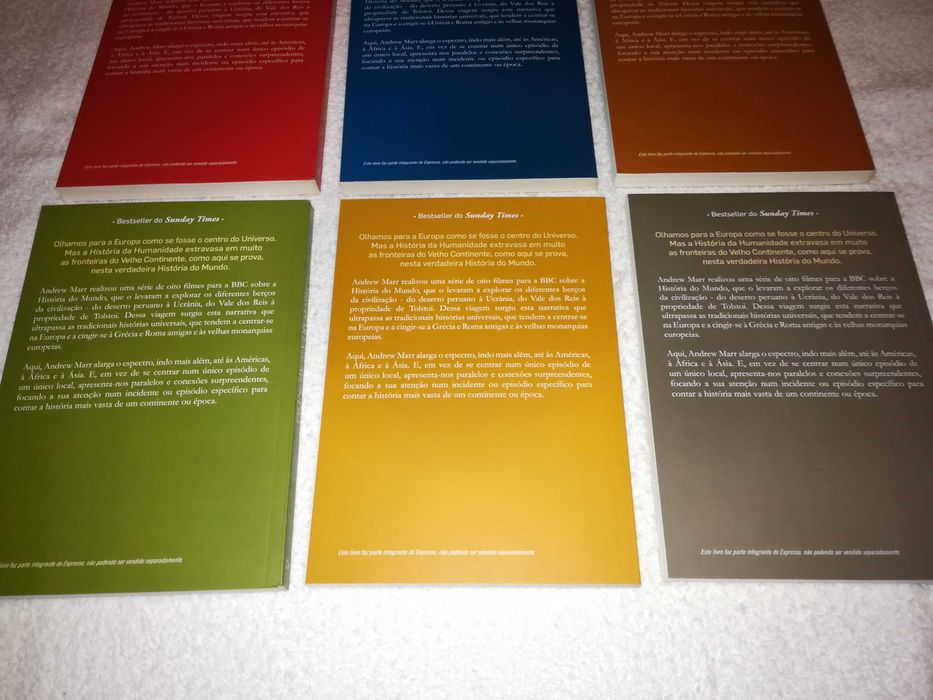 história do mundo (andrew marr) coleção de 6 volumes 2016