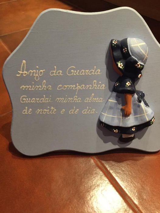 Decoração e Candeeiro com abajour em tecido - quarto menina