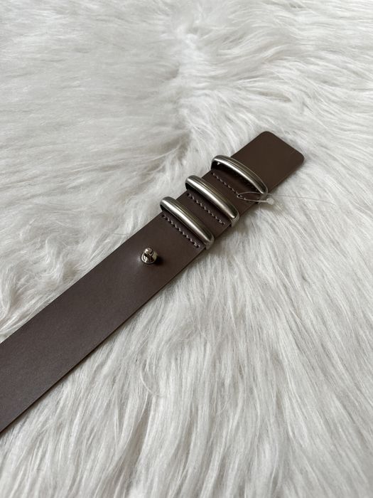 Skórzany damski pasek brązowy