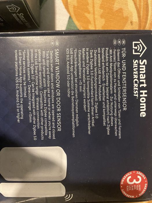 Nowy zestaw smart home silvercrest 3 urzadzenia alarm wlamaniowy