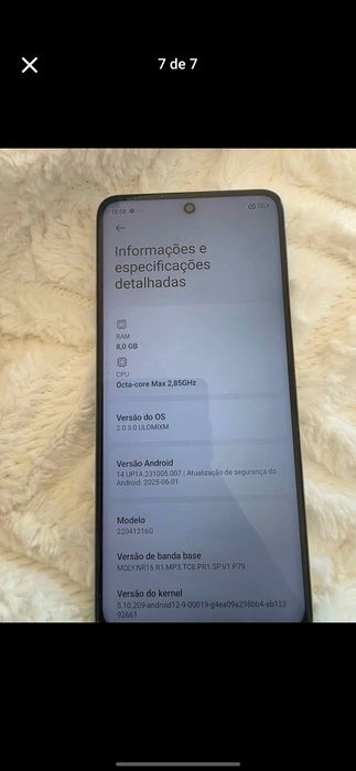 Vendo POCO X4 GT 5G com 8GB de RAM e 128GB de armazenamento.