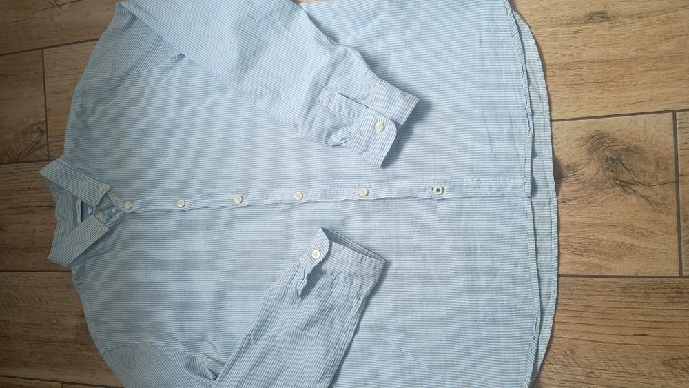 Koszula męska w paski Tom Tailor XL/len& bawełna/ Regular Fit