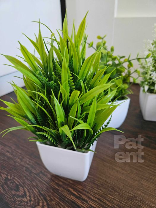 Sztuczne kwiaty z doniczkami 6 szt. zestaw roślin sztucznych dekoracja