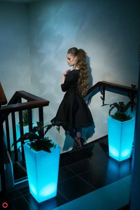 Vasos led com iluminação rgb