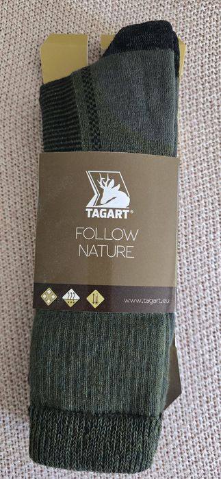 Skarpety zimowe Traper unisex z wełną i kevlarem w kolorze khaki
