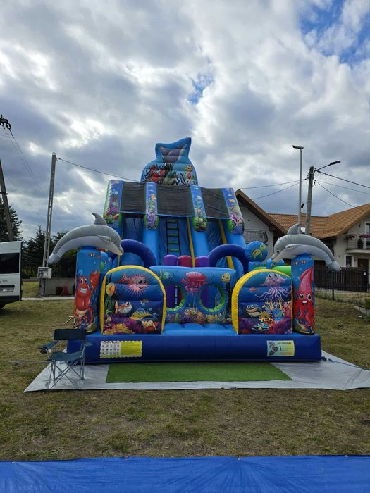 wynajem, dmuchaniec, dmuchana zjeżdżalnia, animacje, piknik