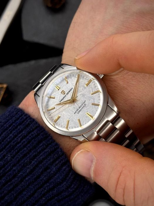 Годинник наручний | Pagani Design PD-1734 Silver-White водонепроникний