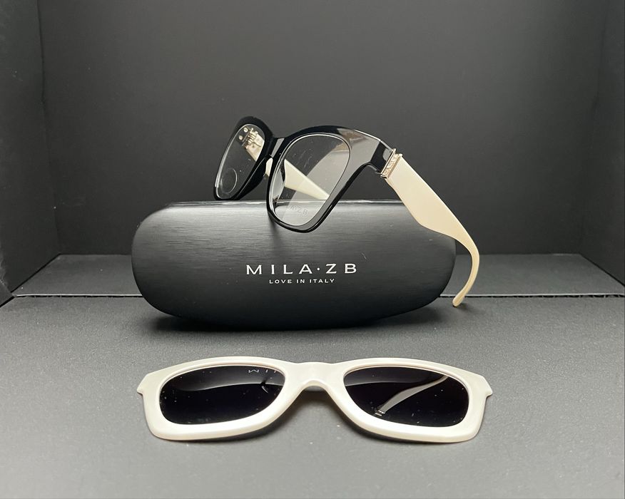 Mila Zegna swarovski + polarized clipon
