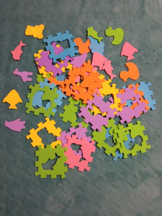 Puzzle piankowe kolorowe ZWIERZĄTKA 44 ekementy