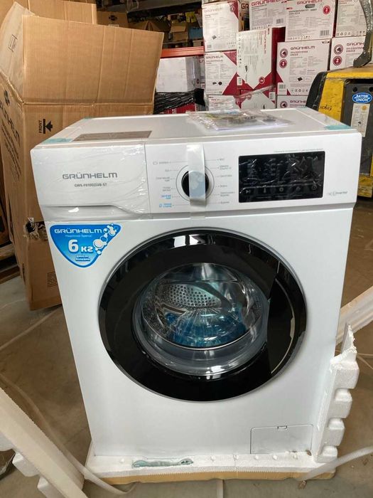 Пральна машина автGWS-F610D2WB-ST(біла,BLDC,інве 6кг. 1000 об)GRUNHELM