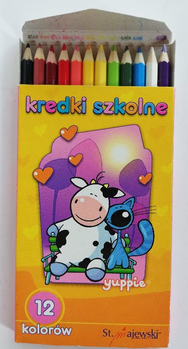 Nowe kredki szkolne ołówkowe St.Majewski 12 szt.