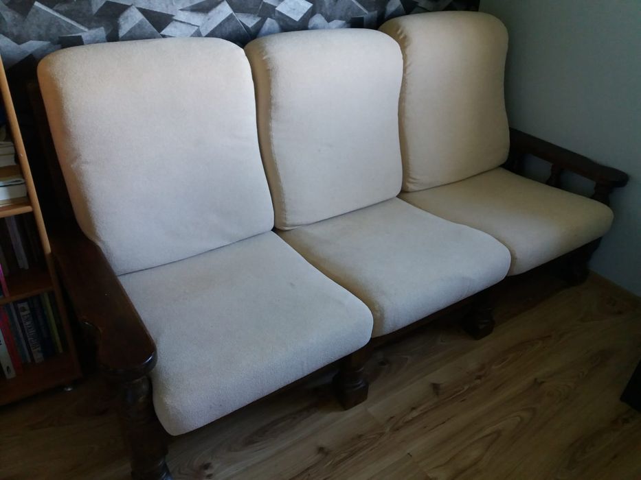 Komplet wypoczynkowy dębowy