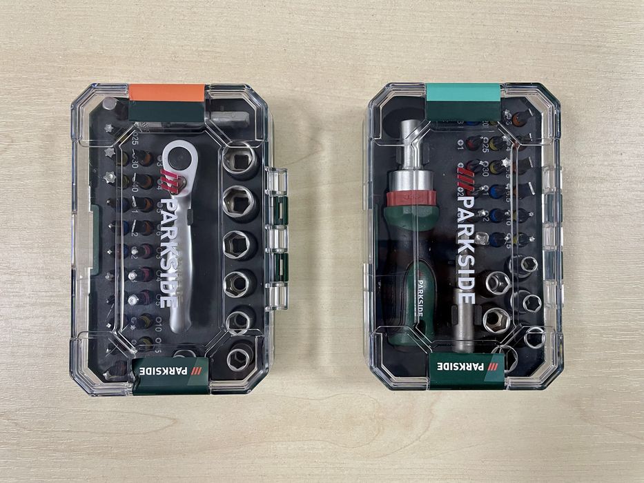 Набор бит и торцевых головок с отверткой (набор 26 шт)/с трещоткой (набор 31 шт) PARKSIDE PARKSIDE