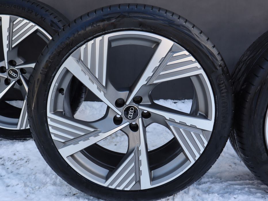 koła felgi audi q7 e-tron oe 22 oe 4ke 601025b 9.5 22 cale super stan