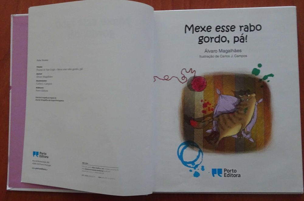 Picasso & Van Gogh - Mexe Esse Rabo Gordo Pá de Álvaro Magalhães (6 a 10 Anos)
