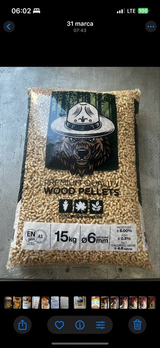 Pellet drzewny sosonowy 6mm