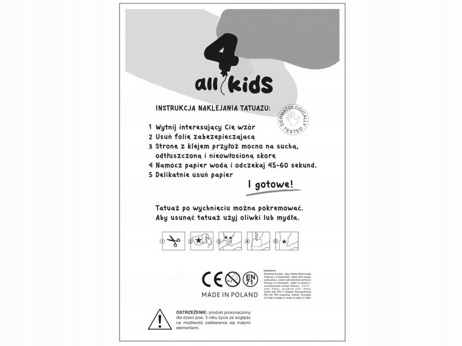 Tatuaże Zmywalne Dla Dzieci Monster Truck 15x10 cm