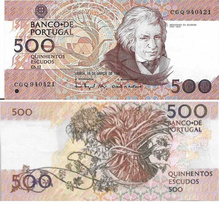Portugal - - - 500$00 - Mouzinho da Silveira - - - - - Notas