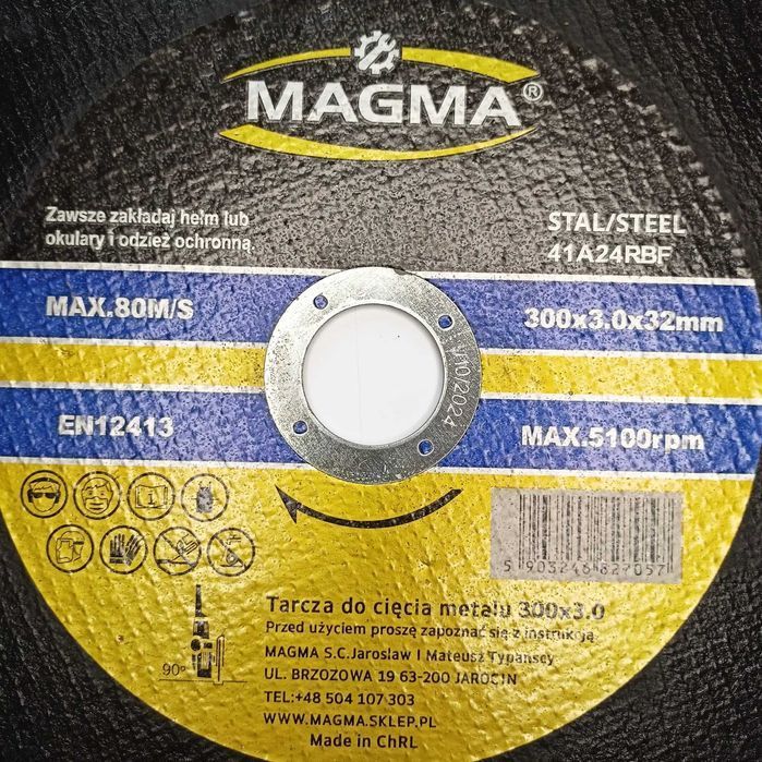 Tarcza do cięcia stali metalu 300mm x 32mm T41 tarcza do metalu 300mm