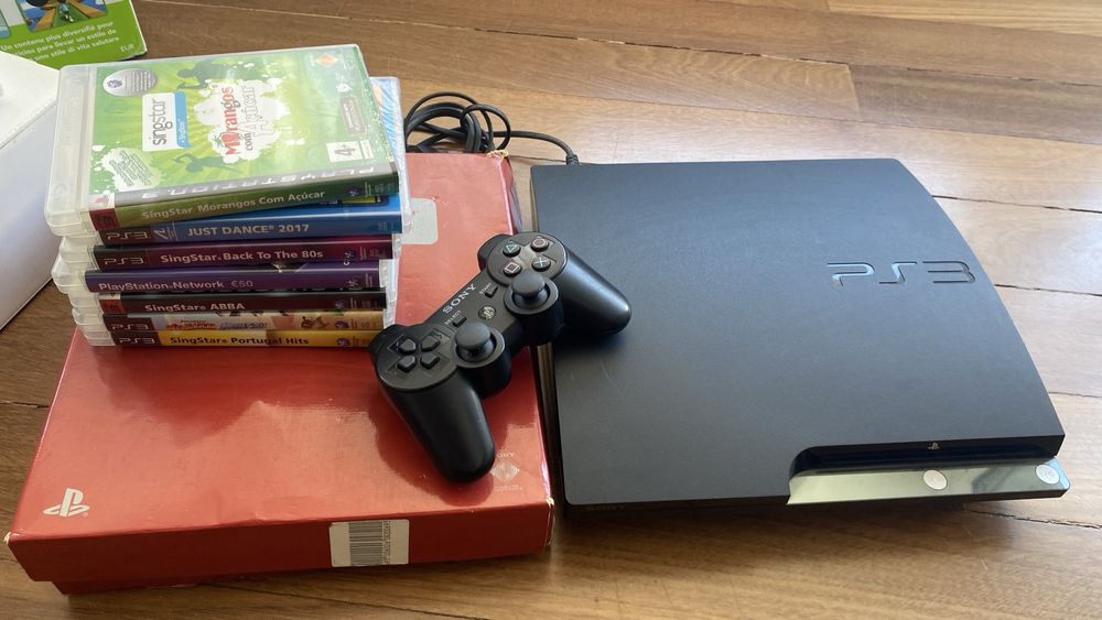 Ps3 + 1 comando + Videogames + Set Karaoke