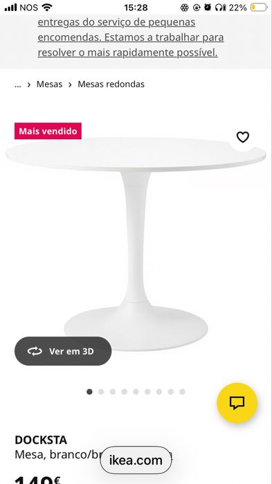 Mesa refonda branca Ikea como nova