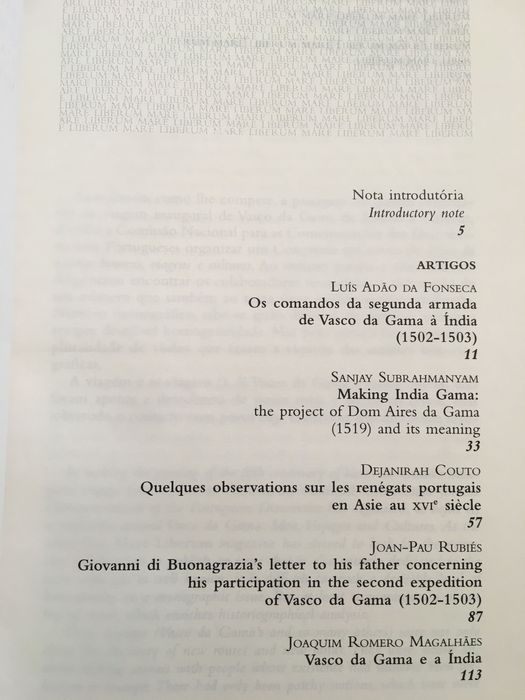 C. Cipolla / Vasco da Gama/Soldado Prático/ A. Saldanha