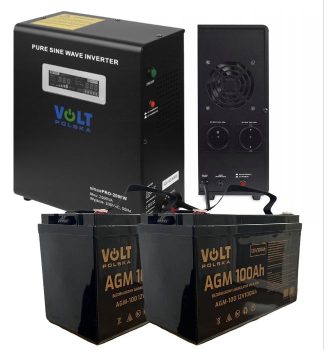 Гібридний ДБЖ/інвертор Volt Polska SINUS PRO 2000 W 24/230