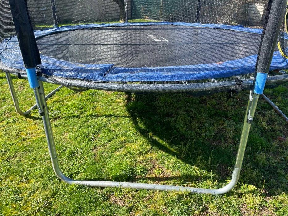 Trampolim Jardim 366cm HAUKI Como Novo Rede Segurança Escada + Capa + Garantia 2 Anos 150kg