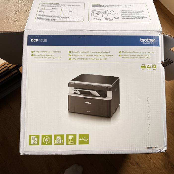 NOWA drukarka laserowa Brother DCP-1512E