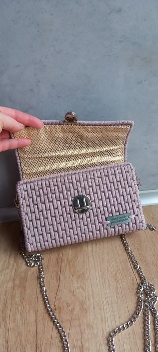 Torebka handmade pudrowy róż