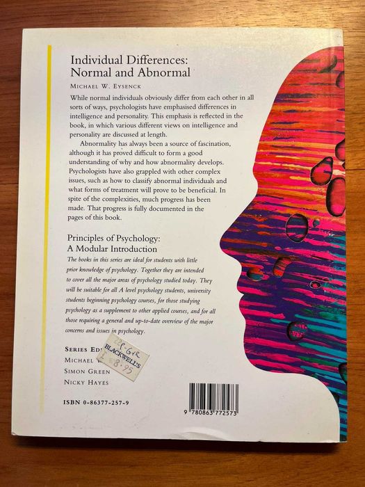 Individual Differences: Normal And Abnormal Michael W. Eysenck