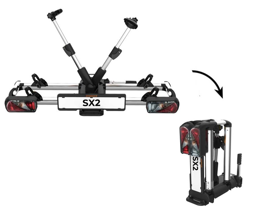 Bagażnik SPINDER SX2 TX2 na2+1 rowery Ebike uchył na hak jak Epos
